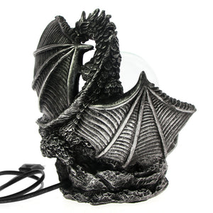 Fantasy Dark Dragon Plasma Ball Figurine Fantasy Dark Dragon Plasma Ball Figurine