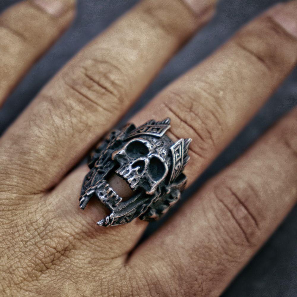 Ares Greek Gods of War Skull Ring Secondary image