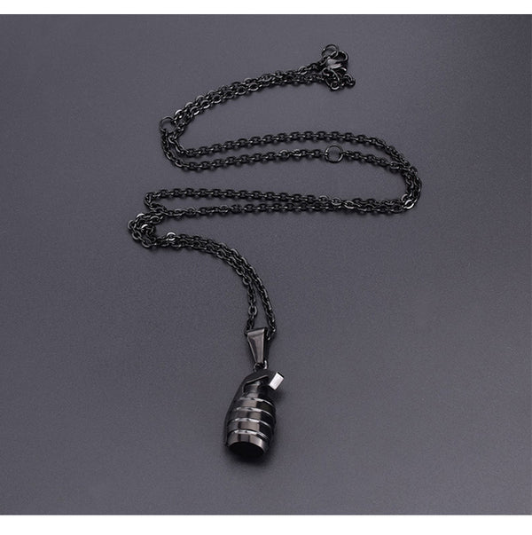 Classy Men's Grenade Pendant Necklace