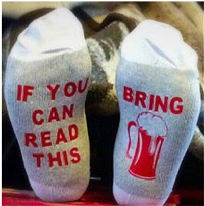 If You Can Read This Bring Beer Socks Main image