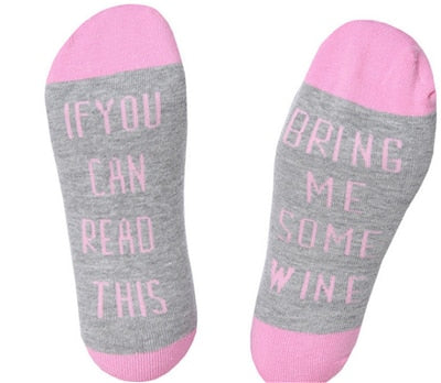If You Can Read This Bring Me Some Wine Socks 2 Main image
