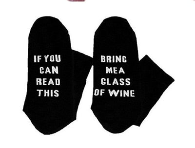 If You Can Read This Bring Me A Glass Of Wine Socks 6