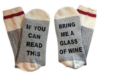 If You Can Read This Bring Me A Glass Of Wine Socks 7