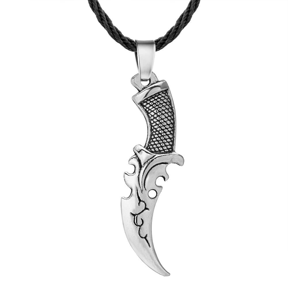 Silver Dagger Pendant Necklace Secondary image