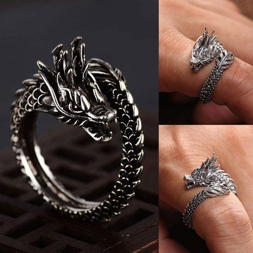 Stainless Steel Dragon Ring Main image