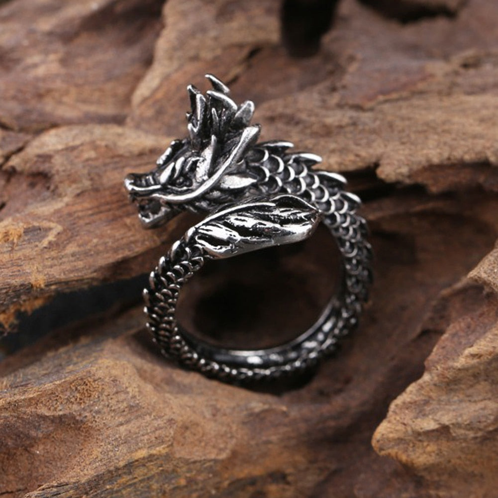Stainless Steel Dragon Ring
