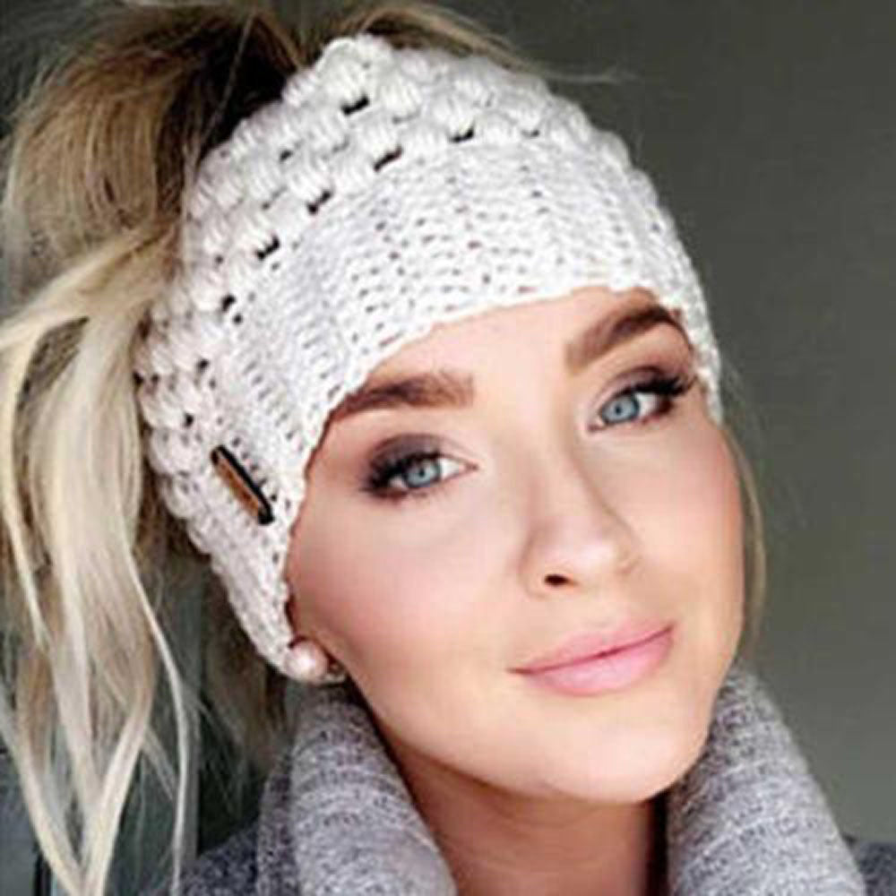 Ponytail Beanie Knitted Winter Hat Secondary image