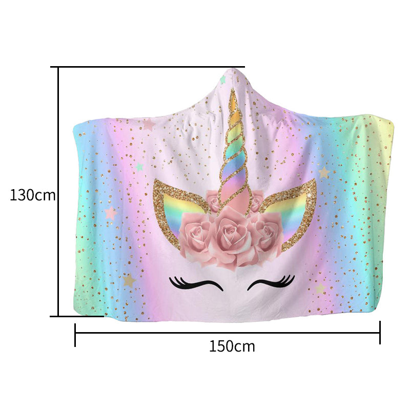 Unicorn Plush Hooded Blanket Superhero Gear
