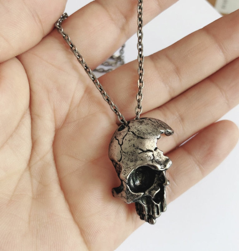 mens skull necklace