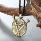 Double Sword & Shield Pendant Necklace