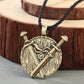 Double Sword & Shield Pendant Necklace