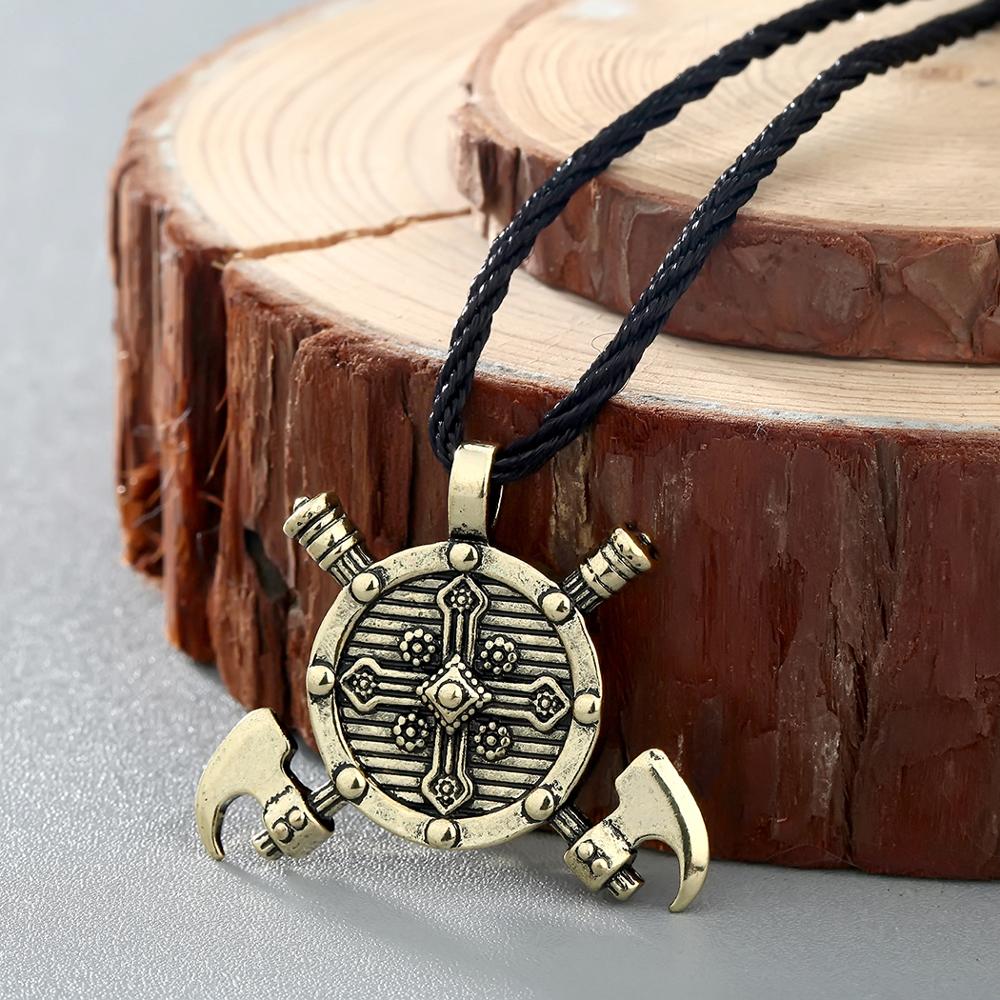 Axes & Shield Pendant Necklace Main image