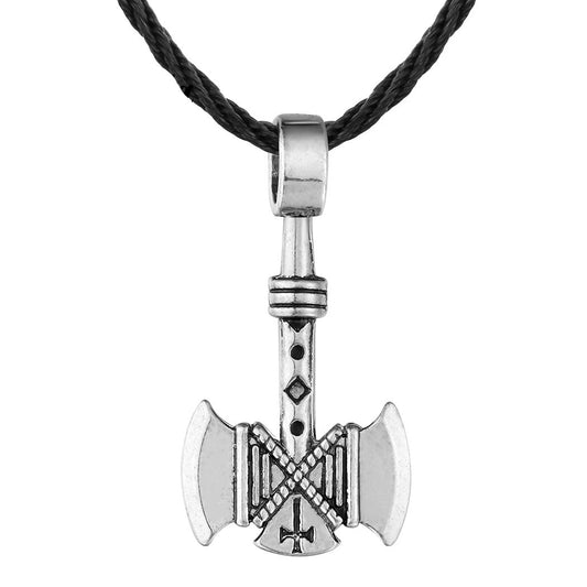 Silver Axe Pendant Necklace