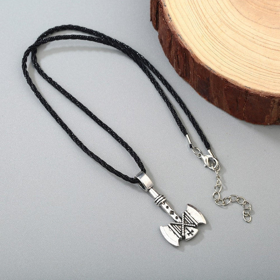 Silver Axe Pendant Necklace