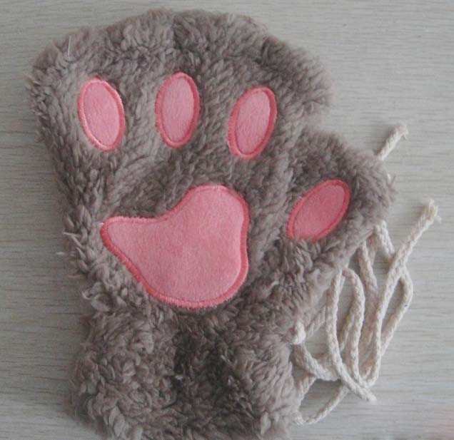 paw mittens fingerless paw gloves cat paw mittens