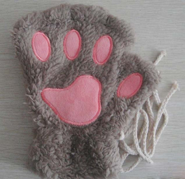paw mittens fingerless paw gloves cat paw mittens