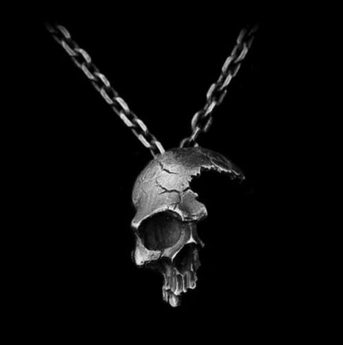 mens skull necklace Main image
