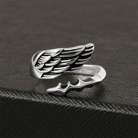 Angel Wing Sterling Silver Ring