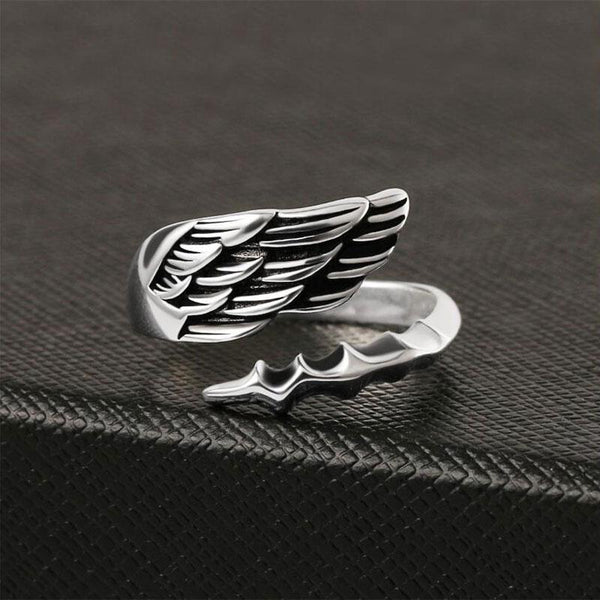 Angel Wing Sterling Silver Ring