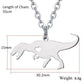 T-Rex Dinosaur Heart Necklace