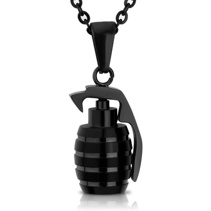 Classy Men's Grenade Pendant Necklace