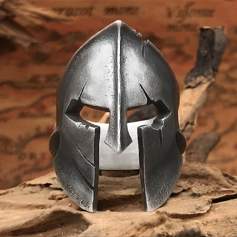 Stainless Steel Spartan Warrior Helmet Ring Main image