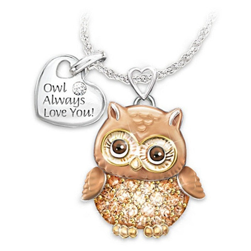 owl pendant owl necklace Main image