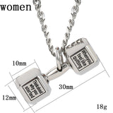 Motivational Dumbbell Gym Fitness Necklace Motivational Dumbbell Gym Fitness Necklace
