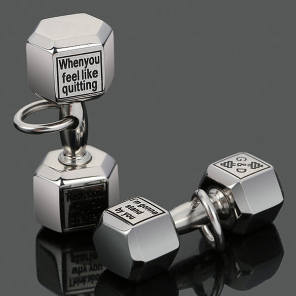 Motivational Dumbbell Gym Fitness Necklace