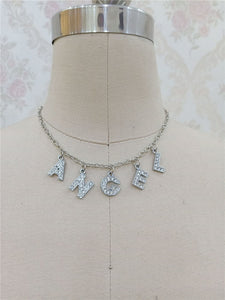 Angel Crystal Silver Choker Necklace Angel Crystal Silver Choker Necklace