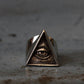 Eye of Providence Illuminati Silver 316L Stainless Steel Ring