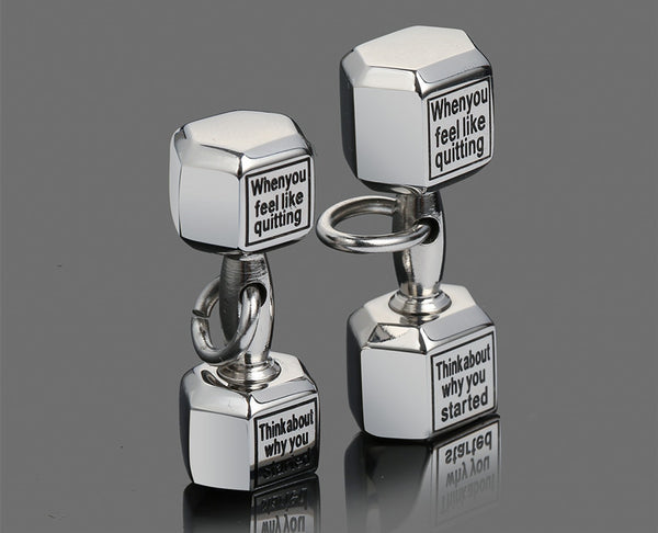 Motivational Dumbbell Gym Fitness Necklace