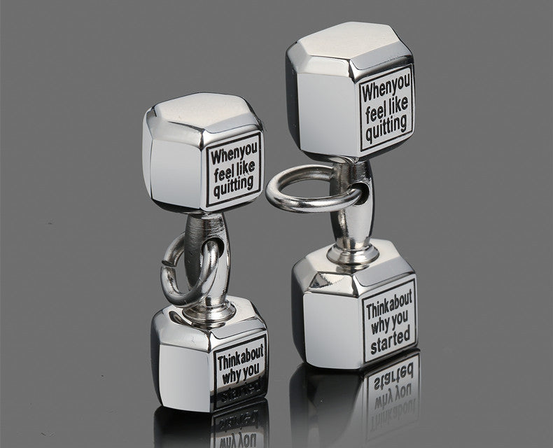 Motivational Dumbbell Gym Fitness Necklace