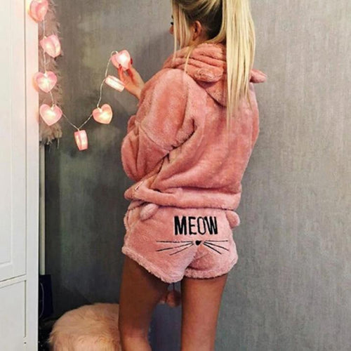 Cute Cat Meow Womens Pajamas Set