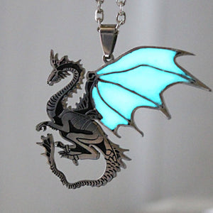 Mythical Glow In The Dark Dragon Necklace Glow In The Dark Necklaces, Glow In The Dark Necklace, Dragon
