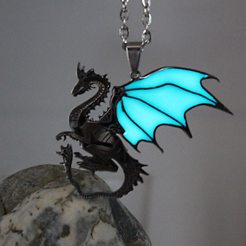 Mythical Glow In The Dark Dragon Necklace Secondary image