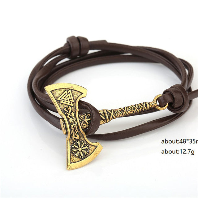 Axe Leather Bracelet
