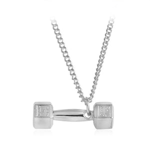 Dumbbell Pendant Necklace | Gym Fitness Necklace Dumbbell necklace