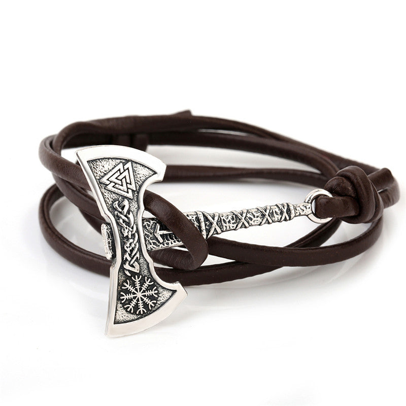 Axe Leather Bracelet