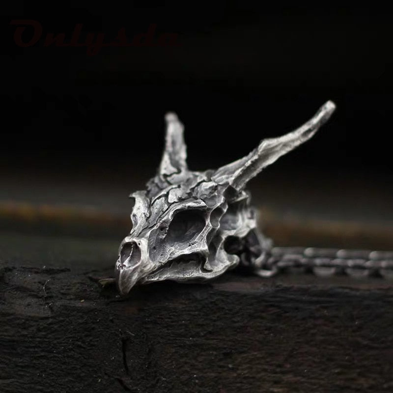 Dragon Skull Pendant Necklace