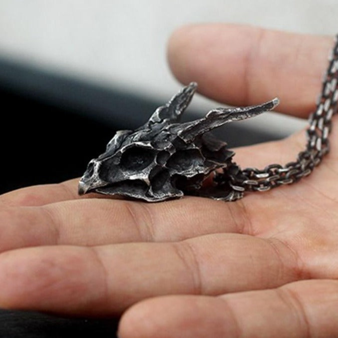 Dragon Skull Pendant Necklace