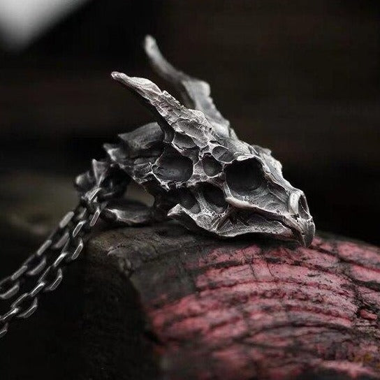 Dragon Skull Pendant Necklace