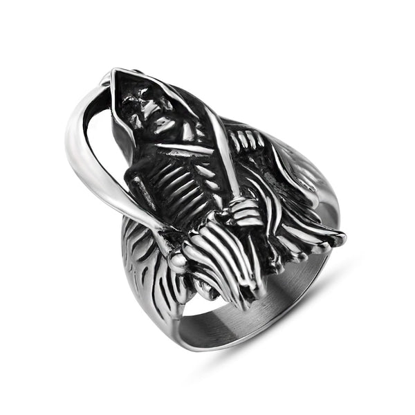 Gothic Grim Reaper Skull Ring