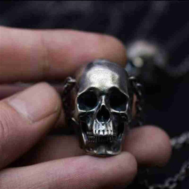 Retro Gothic 316L Stainless Steel Skull Necklace