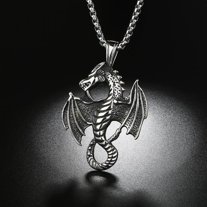 Flame Dragon Pendant Necklace Main image