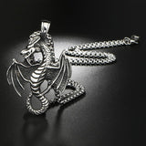 Flame Dragon Pendant Necklace Flame Dragon Pendant Necklace