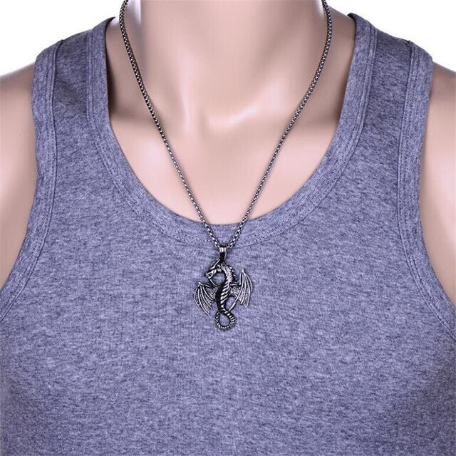 Flame Dragon Pendant Necklace Secondary image