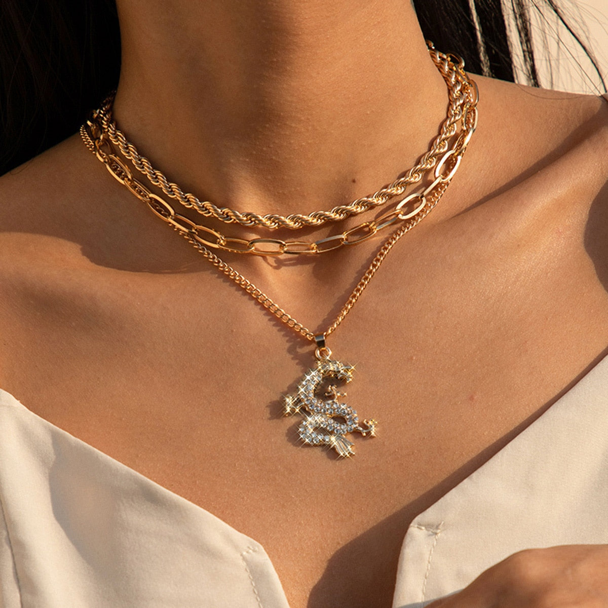 Multi-Layer Dragon Necklace Main image