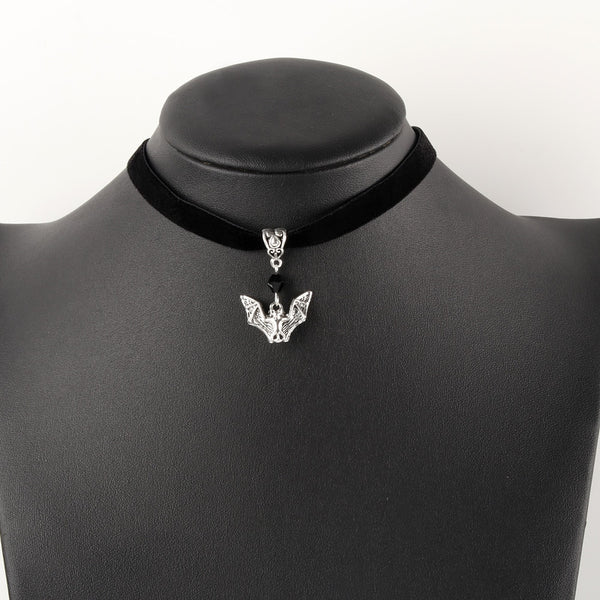 Gothic Vampire Bat Choker Necklace