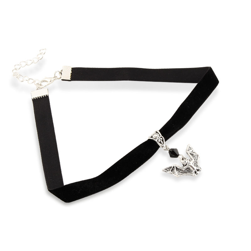 Gothic Vampire Bat Choker Necklace